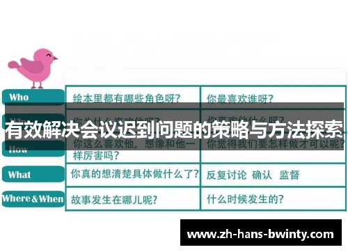 有效解决会议迟到问题的策略与方法探索
